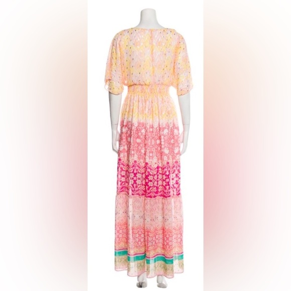 NWT House of Harlow 1960 Floral Metallic Maxi Dress - Picture 4 of 16